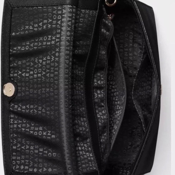 Kate Spade Laurel Way Mini Alisanne Crossbody Bag Black Saffiano Leather - Picture 3 of 15